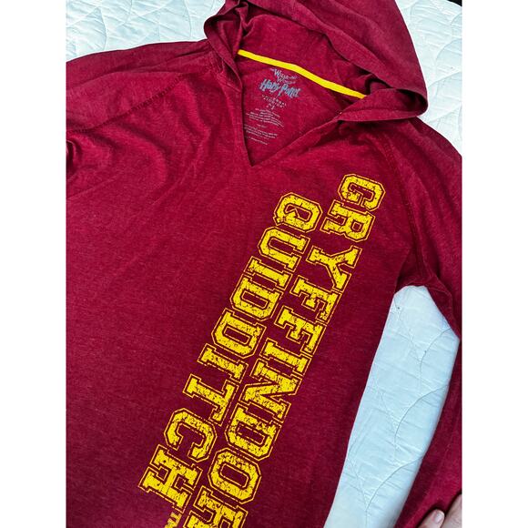 Gryffindor Quidditch Universal Studios Harry Potter Long Sleeve Hoodie Shirt Med - Picture 5 of 7